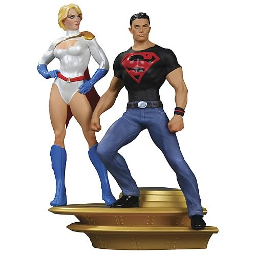Superman Family Part 1 Power Girl and Superboy Statue