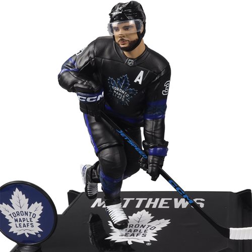 NHL SportsPicks Toronto Maple Leafs Auston Matthews Third Jersey Gold Label 7-Inch Scale Posed Figur