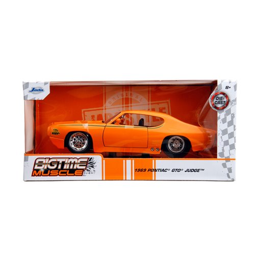 Bigtime Muscle 1969 Pontiac GTO Judge Orange 1:24 Scale Die-Cast Metal Vehicle