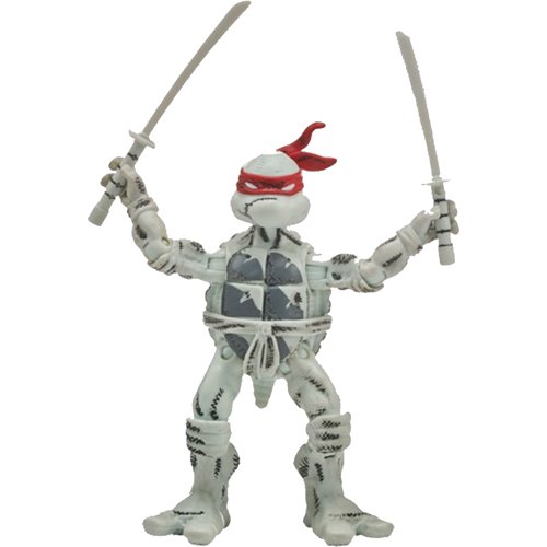 Teenage Mutant Ninja Turtles Classic Comic Book Series Black and White Turtles Action Figure 4-Pack