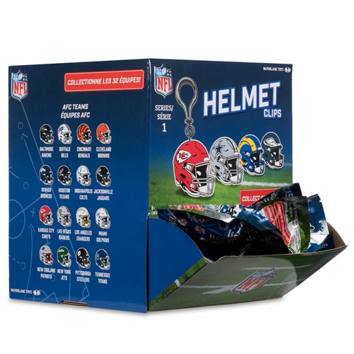 NFL McFarlane SportsPicks Helmets Series 1 Backpack Clips Blind Bag Case of 24
