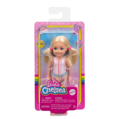 Barbie Chelsea Doll Wearing Skirt with Striped Print