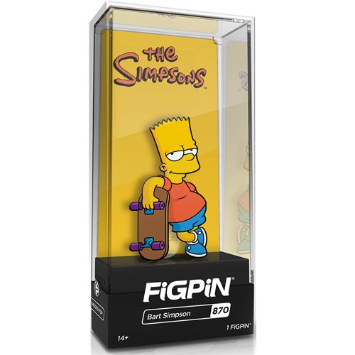 The Simpsons Bart Simpson Skateboard FiGPiN Classic 3-Inch Enamel Pin