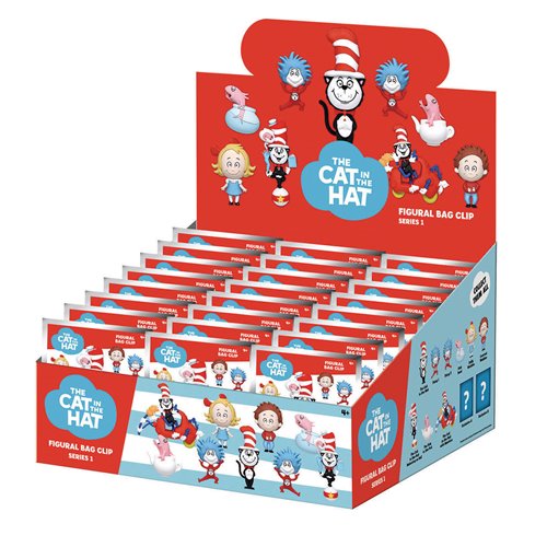 The Cat in the Hat 3D Foam Bag Clip Random 6-Pack