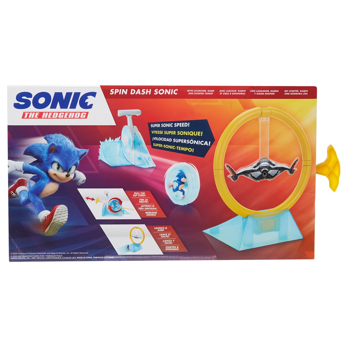 Sonic the Hedgehog Movie Spin Dash Sonic Playset.