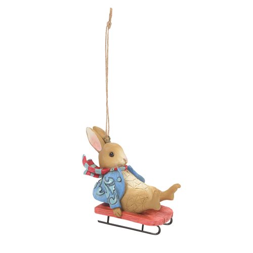 Beatrix Potter Peter Rabbit Sledding by Jim Shore Holiday Ornament