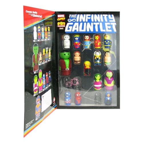 Infinity War Infinity Gauntlet Wooden Pin Mates NEW DAMAGED BOX Marvel Avengers 