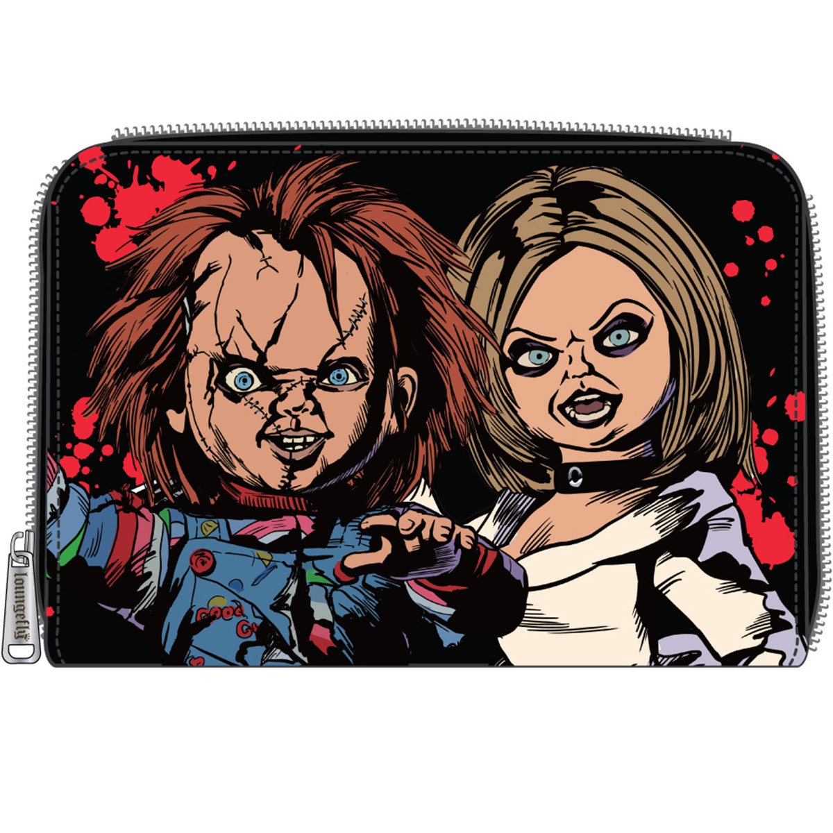 Bride of Chucky Happy Couple Tiffany and Chucky Zip-Around Wallet.
