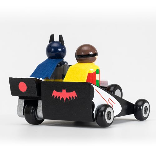 Batman Classic TV Series Batcycle with Batman and Robin Wooden Collectible Pin Mates Set - Conventio