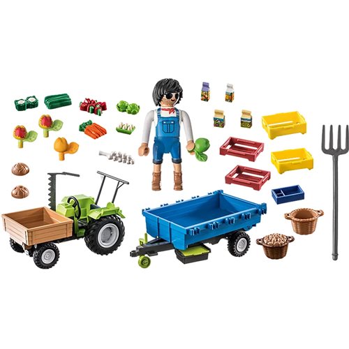 Playmobil 71249 Farm Harvester Tractor with Trailer