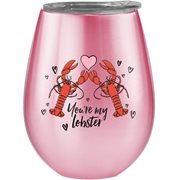Friends Two Lobster Hearts 10 oz. Stainless Steel Tumbler with Lid