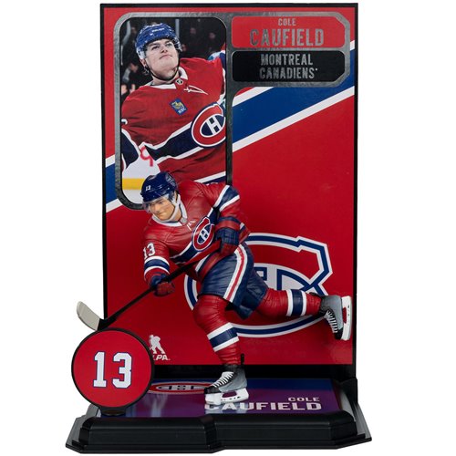 NHL SportsPicks Montreal Canadiens Cole Caufield Alternate Jersey 7-Inch Posed Figure