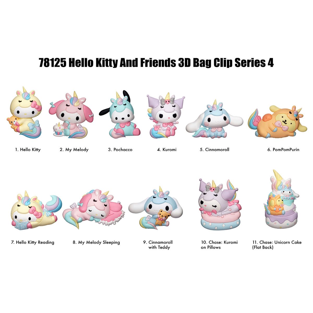 Hello Kitty and Friends S4 3D Foam Bag Clip Display Case 24