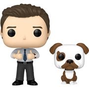 Parks and Recreation 15th Anniversary Chris Traeger Funko Pop! Vinyl Figure #1415 with Champion Pop! Buddy