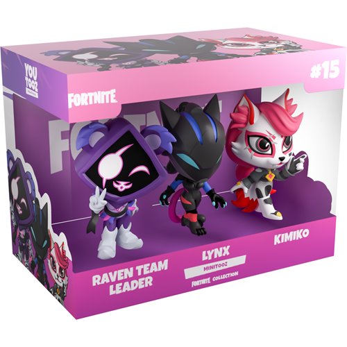 Fortnite Collection Raven Team Leader, Lynx & Kimiko Minitooz Vinyl Figure 3-Pack
