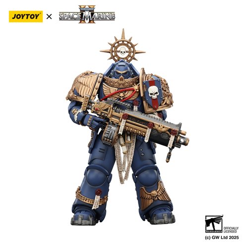 Joy Toy Warhammer Space Marine Ultramarine Heavy Relic Primus Armour and Heavy Relic Bolt Rifle 1:18