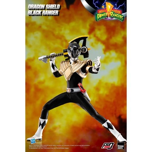 Mighty Morphin Power Rangers Dragon Shield Black Ranger FigZero 1:6 Scale Action Figure