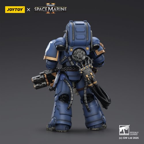 Joy Toy Warhammer Space Marine Ultramarine Heavy Artificer Armour with Relic Multi-Melta 1:18 Scale