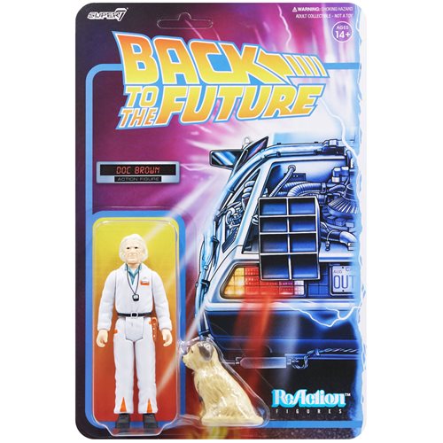 Back to the Future Doc Brown 1980s 3 3/4-Inch ReAction Figure