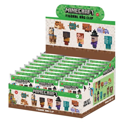 Minecraft Series 6 3D Foam Bag Clip Random 6-Pack