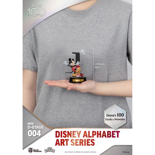 Disney 100 Years of Wonder MDS-004 Mini D-Stage Disney Alphabet Art Blind-Box Mini-Figure Case of 6