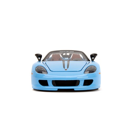 Pink Slips Porsche Carrera GT Light Blue 1:24 Scale Die-Cast Metal Vehicle