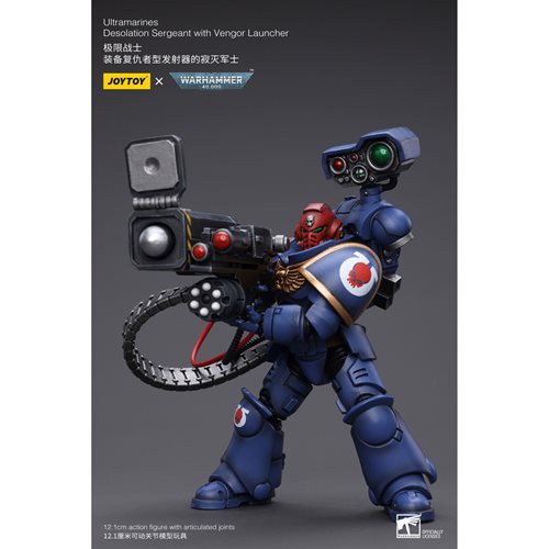 Joy Toy Warhammer 40,000 Ultramarines Desolation Sergeant with Vengor Launcher 1:18 Scale Action Fig