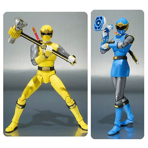 Power Rangers Ninja Storm Blue Wind Ranger and Yellow Wind Ranger SH Figuarts Action Figure 2-Pack