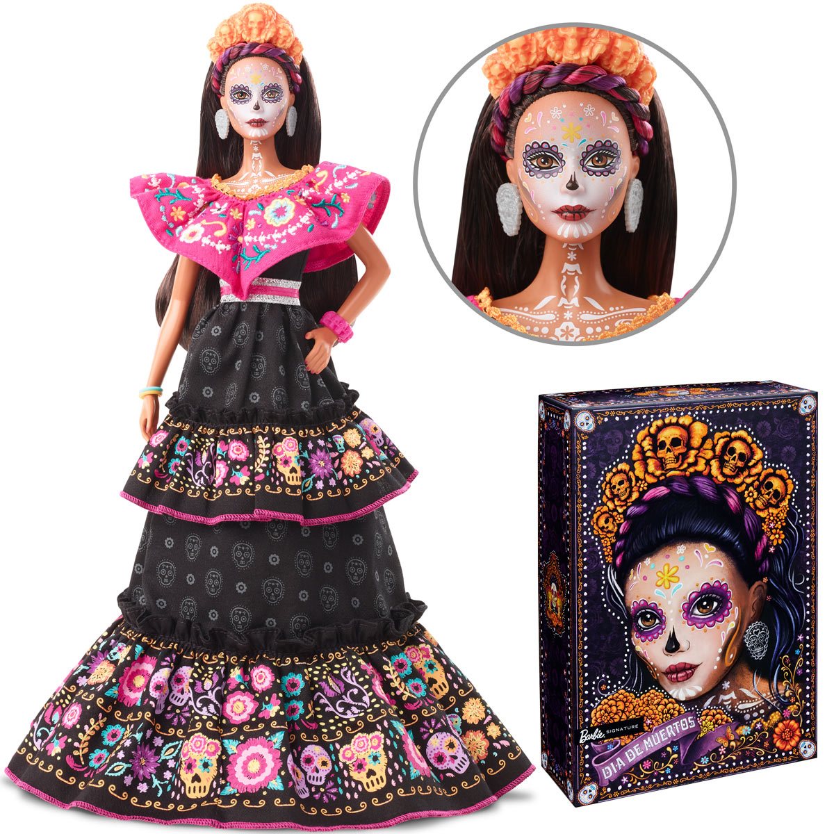 Barbie 2021 Female Dia De Los Muertos Day of The Dead Doll Mattel