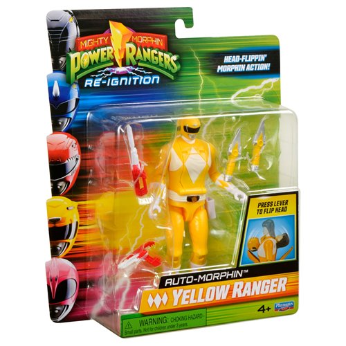 Mighty Morphin Power Rangers: Re-Ignition Auto Morphin Yellow Ranger Action Figure