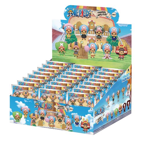 One Piece Chopper Series 8 3D Foam Bag Clip Display Case of 24