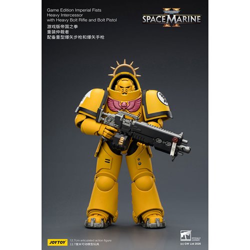 Joy Toy Warhammer 40,000 Space Marines Game Edition Imperial Fists Intercessor Rifle & Pistol 1:18 S