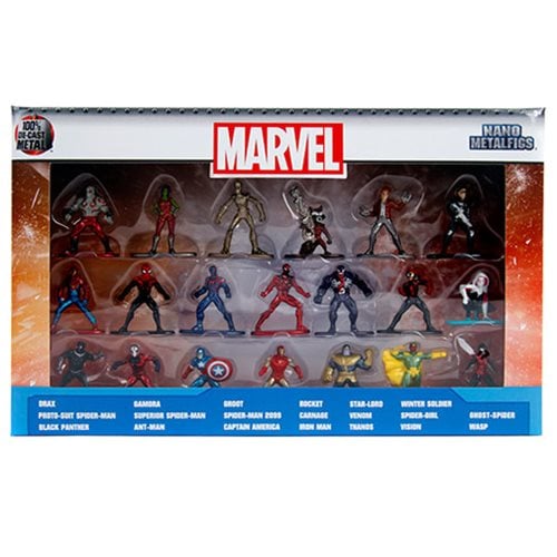 Marvel 20-Piece Set Nano Metalfigs Metal Mini Figures 20-Pack 1 2/3" Jada 