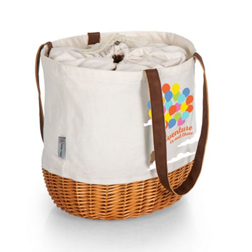 UP Coronado Beige Canvas and Willow Basket Tote