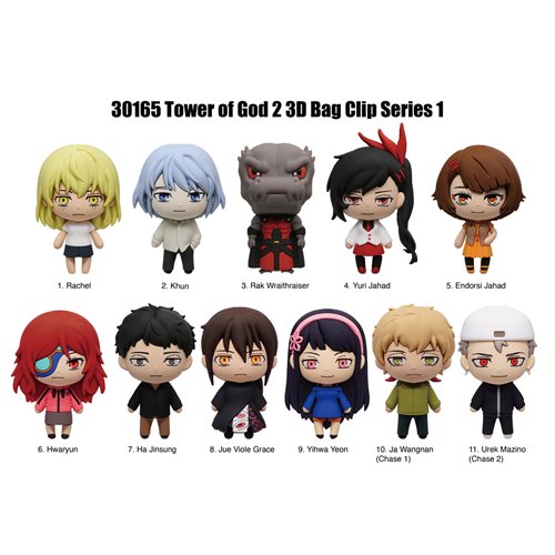 Tower of God 3D Foam Bag Clip Random 6-Pack