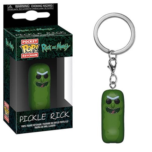 Rick and Morty Pickle Rick Pocket Pop! Key Chain