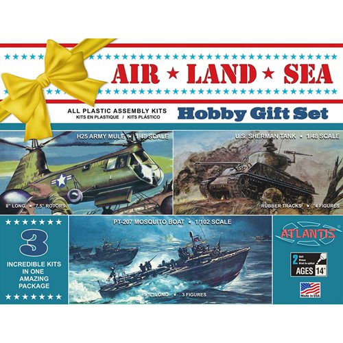 Air, Land and Sea Plastic Model Kit Gift Set