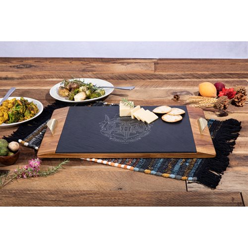Harry Potter Hogwarts Covina Acacia and Slate Black with Gold Accents Serving Tray