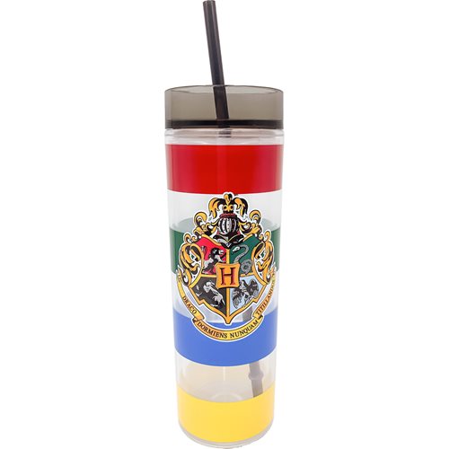 Harry Potter Hogwarts Crest 16 oz. Tall Cup with Straw