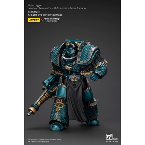 Joy Toy Warhammer The Horus Heresy Alpha Legion Lernaean Terminator with Conversion Beam Cannon 1:18