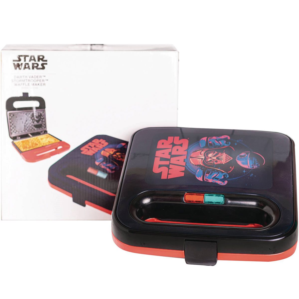 Uncanny Brands Star Wars Mini Waffle Maker Set- Darth Vader & Death Star