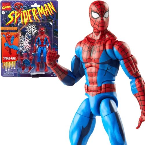 Spider-Man Retro Marvel Legends Cel Shaded Spider-Man 6-Inch Action Figure