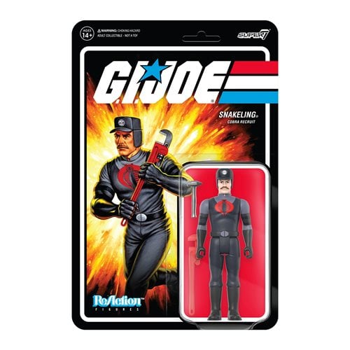 G.I. Joe Cobra Snakeling Factory Worker Mustache (Pink) 3 3/4-Inch ReAction Figure