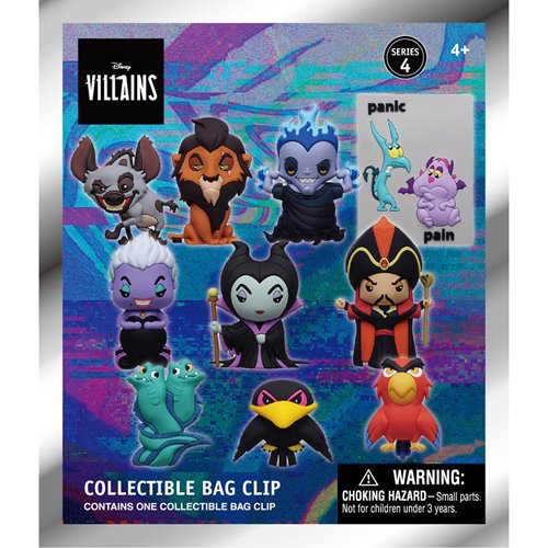 Disney Villains Series 4 3D Foam Bag Clip Display Case of 24