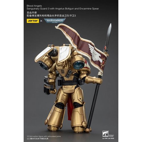 Joy Toy Warhammer 40,000 Blood Angels Sanguinary Guard 3 with Boltgun Spear 1:18 Scale Action Figure
