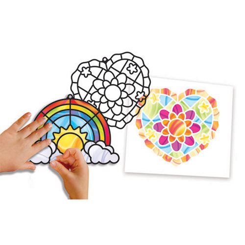 Melissa & Doug Stained Glass Made Easy Rainbow & Hearts Ornaments