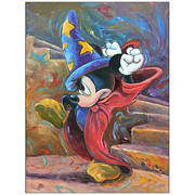 Disney Mickey Mouse Casting a Spell Canvas Giclee Print
