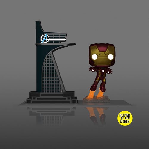 Avengers 2 Iron Man with Avengers Tower Glow-in-the-Dark Funko Pop! Town #35 - Previews Exclusive