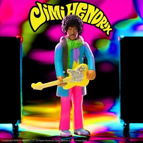 Jimi Hendrix Are You Experienced? Black Light 3 3/4-Inch ReAction Figure