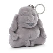 Huggy Buddha Gray Clip-On Backpack Plush Key Chain